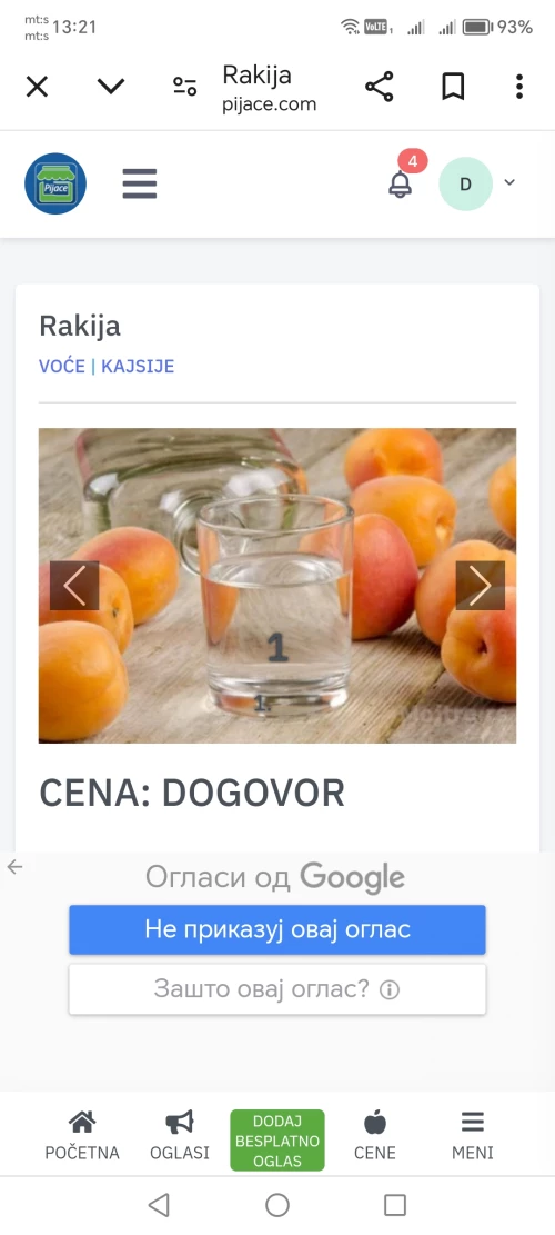 Cene i oglasi na pijacama